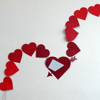 valentine's love note paper garland by rosie and the boys