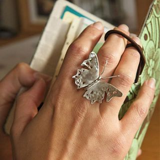 large butterfly ring by emma ginnever jewellery