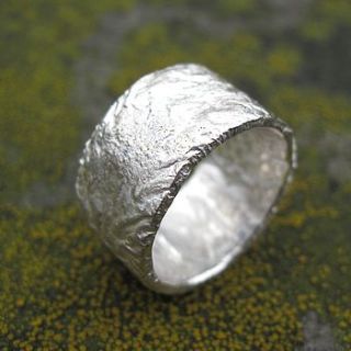 rocky outcrop broad ring by lorna hewitt jewellery