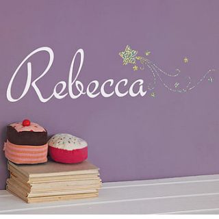 personalised star sparkle wall sticker by nutmeg