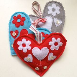felt heart decoration by my poppet petite
