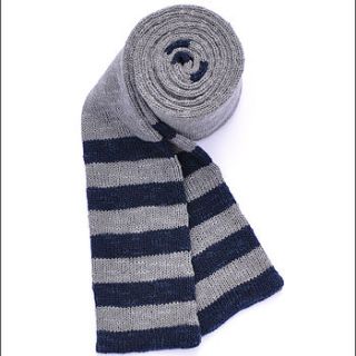 skinny stripe accent knitted scarf by skinny scarf