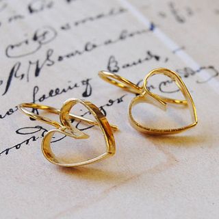 golden lace heart earrings by otis jaxon silver and gold jewellery