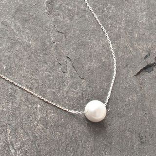 sterling silver through pearl necklace by norigeh