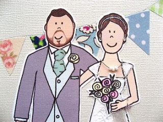 personalised wedding picture by delly doodles