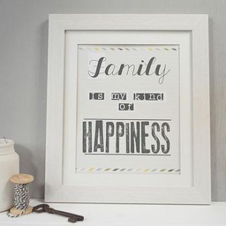 family is my kind of happiness framed print by tilliemint loves