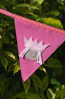 princess personalised bunting by funky feet fashions