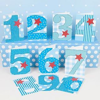 pack of ten boys 'age' birthday cards by dots and spots