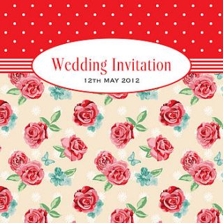 vintage rose wedding stationery collection by pink polar