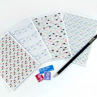 geo and scallop pattern cards by vivid please