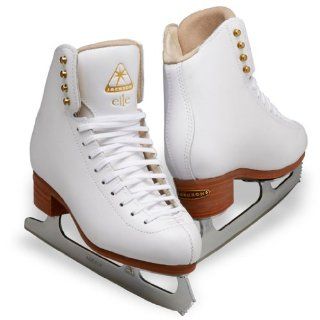 Jackson Elle Ice Skates   DJ2130 Womens White Figure Ice Skates  Sports & Outdoors