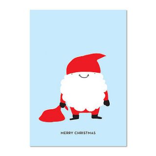 grumpy santa christmas card by spann & willis