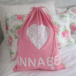 personalised gingham pe or ballet bag by the fairground