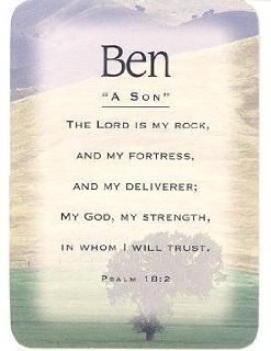 Ben   Meaning of Ben   Name Cards with Scripture   Pack of 3  Other Products  
