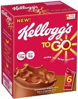 Kellogg's To Go Breakfast Shake Mix, Milk Chocolate, 7.62 Ounce  Instant Breakfast Drinks  Grocery & Gourmet Food