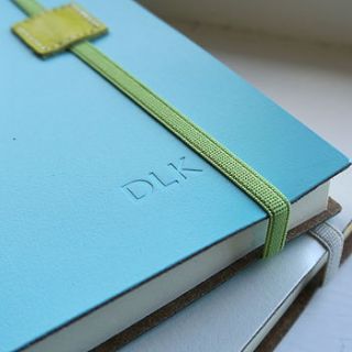 personalised colourful leather journal by begolden