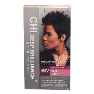Chi Deep Brilliance Permanent Hair Color   4RV Dark Cherry  Chemical Hair Dyes  Beauty
