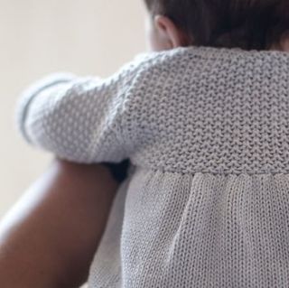 new baby girl's knitted cotton cardigan by the little tailor