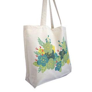 cotton shopping bag, flowers by alice rebecca potter