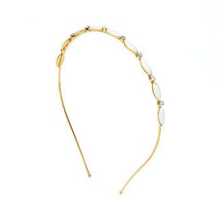 white birch pearl headband by anna lou of london