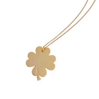 personalised engraved clover necklace by anna lou of london