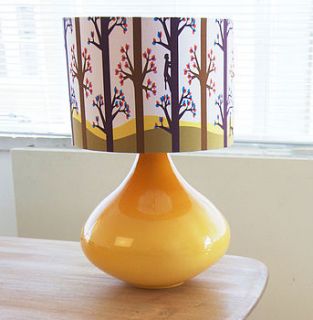 spring 'woodlands' designer drum lampshade by lampara