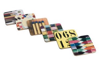 eames coasters   set of six by whitbread wilkinson