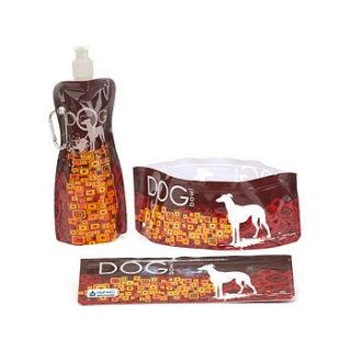 h2fido geo dog travelling bowl and bottle by doggielicious