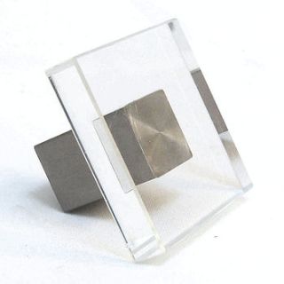 clear square glass cupboard door knobs by pushka knobs