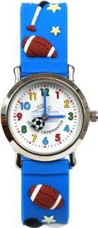 Gone Bananas   Sports Fanatic Analog Kids' Waterproof Watch with Animated Soccer Ball Second Hand and Blue Band   3 ATM Water Resistant Gone Bananas Watches