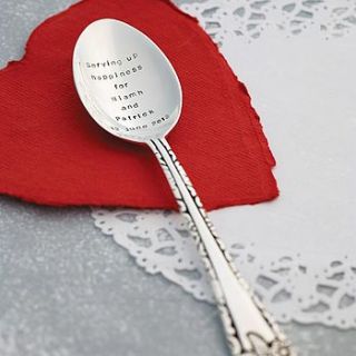 personalised silver plated table spoon by the cutlery commission