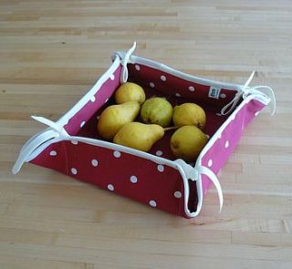 red spotty bread basket by jak jak