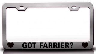 GOT FARRIER ? Steel Metal License Plate Frame Ch. # 99 Automotive