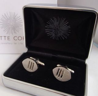 handmade oval cufflinks by charlotte cornelius jewellery design