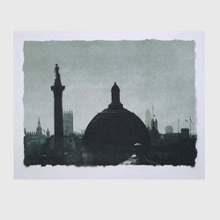 nelson's column solar etching by luella martin