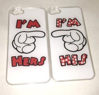 I'm His I'm Hers Mouse Glove iPhone 5/5S set CLEAR case for Boyfriend Girlfriend BFF Cell Phones & Accessories