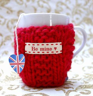 personalised knitted mug cosy by chi chi moi