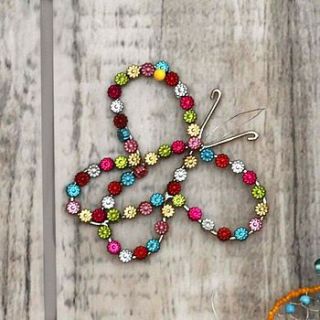 daisy chain bead butterfly by heart & parcel