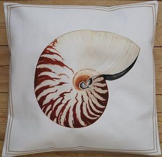 limited edition nautilus shell print cushion by edwina cooper designs