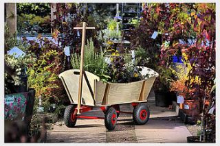 large pull along wooden cart by woodie wagon