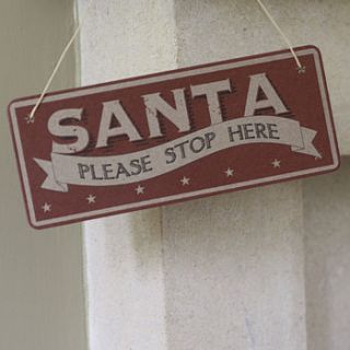 santa please stop here sign by the wedding of my dreams