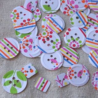 rainbow paper button confetti by laurafallulah