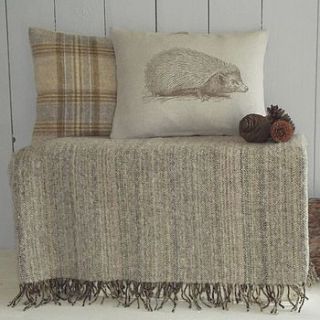 ' hedgehog ' cushion and throw collection by rustic country crafts