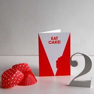 'eat cake' greetings card by polar