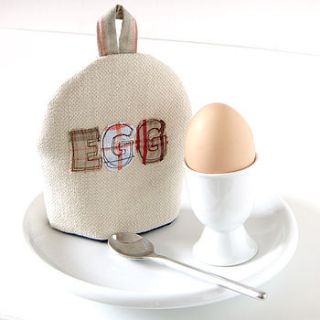 personalised name egg cosy by milly and pip