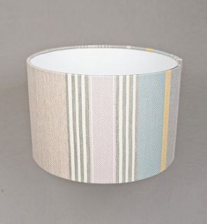 mistley stripe lampshade small by laura fletcher textiles