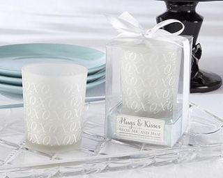 'hugs and kisses from mr and mrs' candle by hope and willow