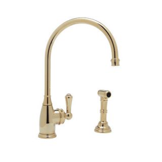 Rohl Perrin and Rowe One Handle Single Hole Kitchen Faucet with Side