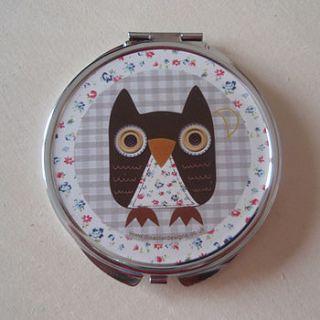 owl compact mirror by two little birdies