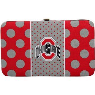 NCAA Ohio State Buckeyes Womens Polka Dot Flat Wallet   Scarlet/Gray   Ornament Hanging Stands